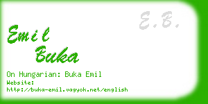 emil buka business card